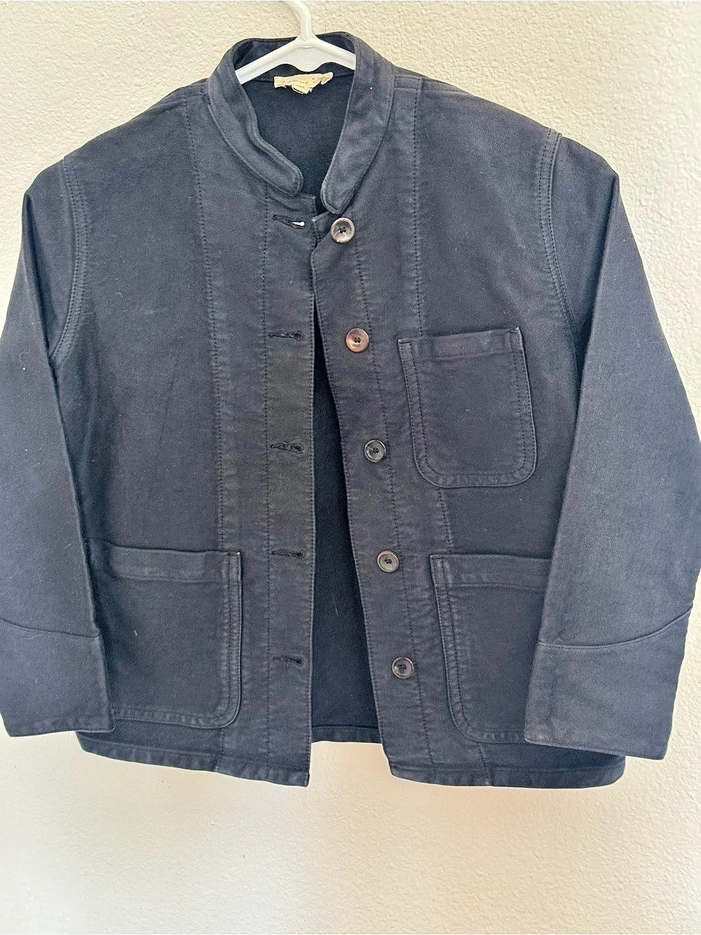 Soeur Paris Black Cotton Chore Workwear Jacket XXS
